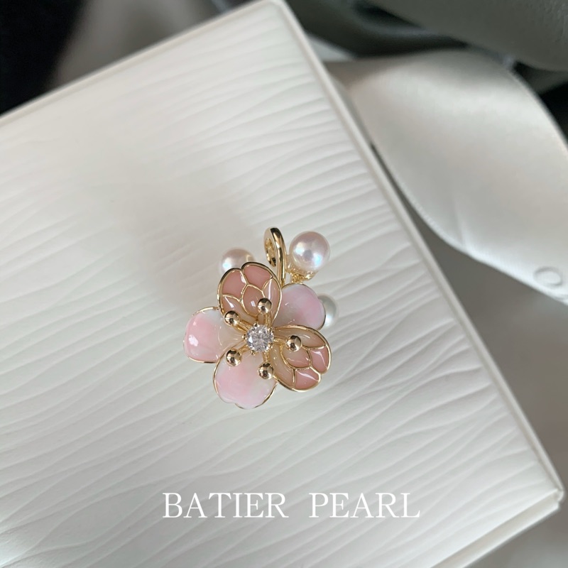 Barists Jewelry M The Same Kind Of Cherry Blossom Japan Akoya Seawater Pearl Brooch