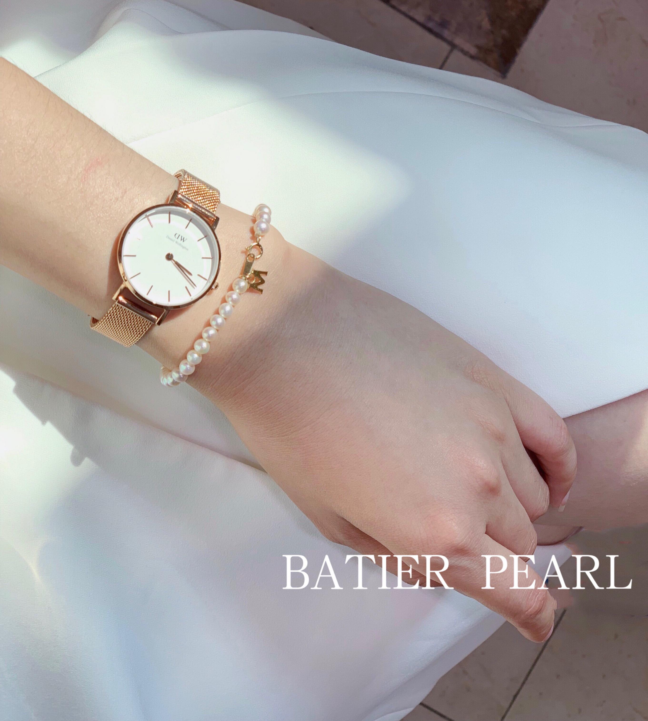 Bajia Jewelry Special M Letter Buckle 18K Gold Classic Baby Freshwater Pearl Bracelet