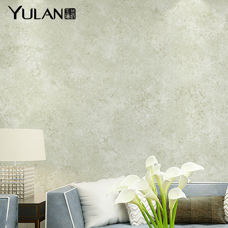 Jade Land Modern Minimalist Wallpaper Unwoven Living Room TV Background Wall Nordic Wind Ins Wallpaper Cement Wall