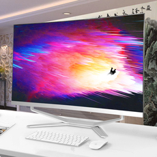 Монитор 27英寸大屏幕家用办公一体机电脑主机台式i3i5i7独显吃鸡游戏27寸大屏高配网吧游戏型整机全套 Baby cat