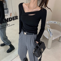 Jing Ye base shirt female spring and autumn with foreign style slim 2021 New careful machine design sense long sleeve T-shirt top