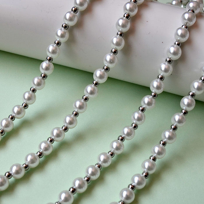 Универсальные бретели ручной работы, сменное нижнее белье из жемчуга, топ без лямок для невесты, открытые плечи 