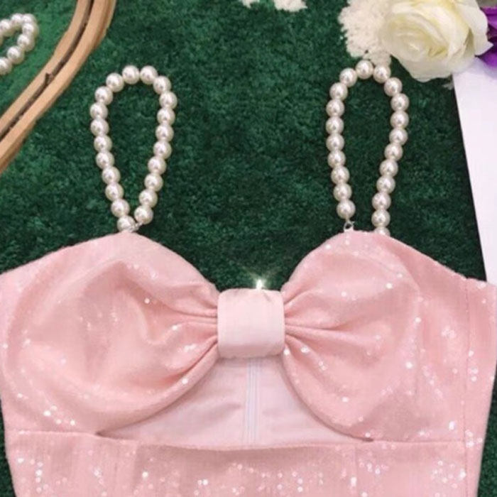 Универсальные бретели ручной работы, сменное нижнее белье из жемчуга, топ без лямок для невесты, открытые плечи 