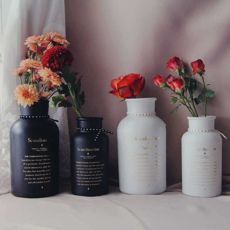 ins Nordic style small fresh creative home decoration Glass vase Living room dining table Floral floral ornaments