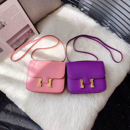 Сиреневая сумка для телефона, сумка на одно плечо, сумка через плечо, из натуральной кожи