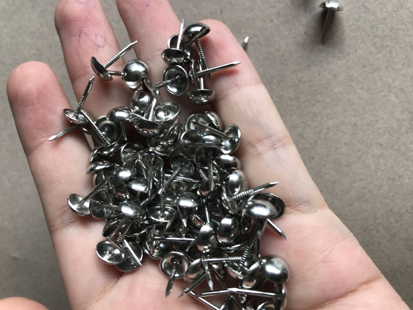 100 silver foam nails lengthened studs Thickened Blister nails Round Head Nail Drum Nails Antique Nails Sofa Nails