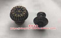 Bronze handle European single hole round cabinet door small handle simple antique retro drawer pull hands cupboard handle