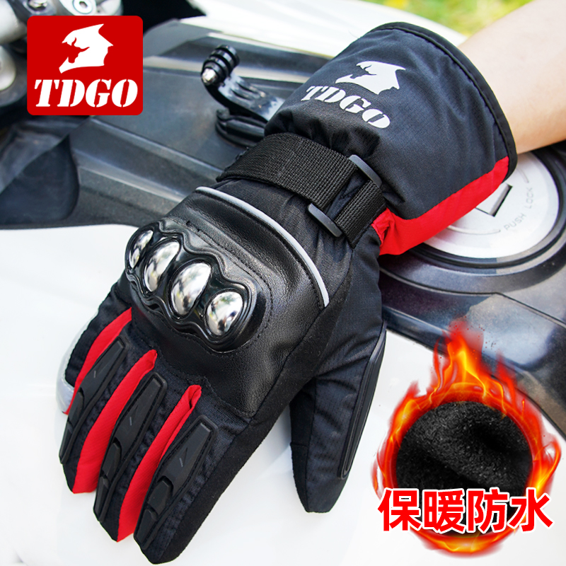 Motorcycle Gloves Winter Hawling Heating and Winter Waterproof Waterproof Locomotive Knight Gloves Electric Car