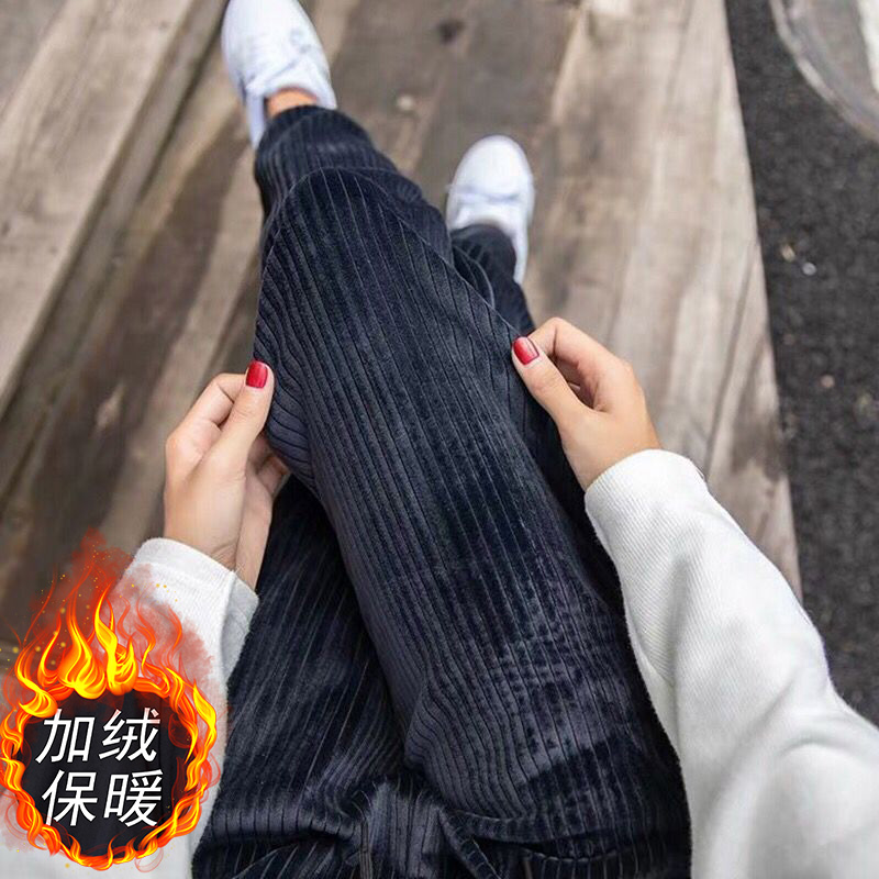 Joe Beauty Xi Plus Suede Pregnant Woman New Loose Autumn Winter Clothing High-end Lamp Core Suede Bungalog Kharento Belly Pants-Taobao