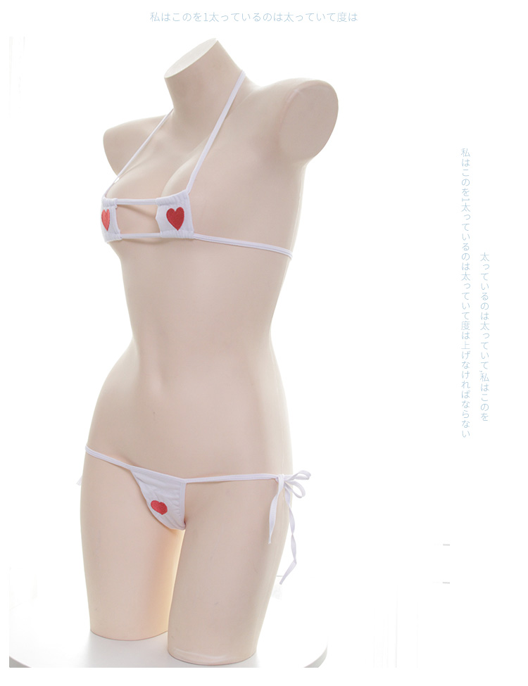 [撩 汉] Bộ bikini hình vuông tình yêu Bộ bikini thêu ren - Bikinis áo tắm biển đẹp