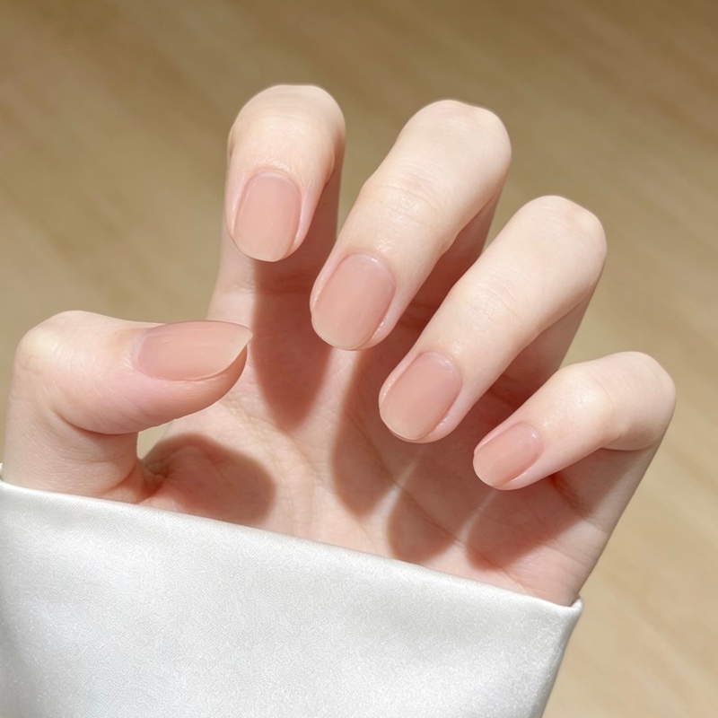 Matte Warm Apricot Nude Color Wearable Nails, Brightening Matte Nail Art Finished Product Patches, High-End Matte Fake Nails, Long-Lasting Matte Warm Apricot Nude Color Wearable Nails, Brightening Matte Nail Art Finished Product Patches, High-End Matte Fake Nails, Long-Lasting