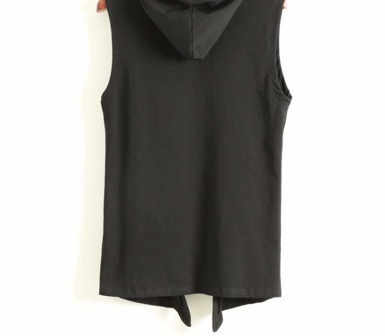 Mùa hè của nam giới trùm đầu vest vest Hàn Quốc Slim không tay đan áo khoác cardigan cá tính mỏng vest vest