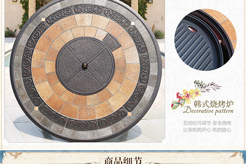 Tianyucheng ngoài trời bàn ghế ngoài trời ban công giải trí đồ nội thất bàn ghế sắt rèn sân vườn đúc nhôm bàn ghế năm mảnh ghế sân thượng