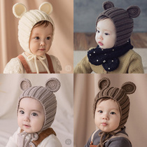 Korean men and women baby hat Children Baby autumn and winter ear protection wool hat baby princess hat cute super cute super cute
