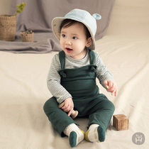 South Korea imported baby pants two-piece set spring and autumn cotton baby foreign-style mens treasure clothes childrens clothing