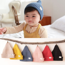 Korean baby hat spring and autumn wool knitted hat cotton spring and autumn baby boy girl