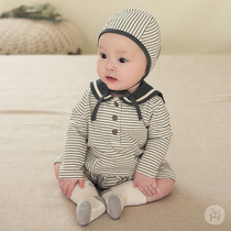 South Korea imported baby jumpsuit Spring and Autumn Cotton Baby Ha clothes Climbing cute super cute 3-6-12 months