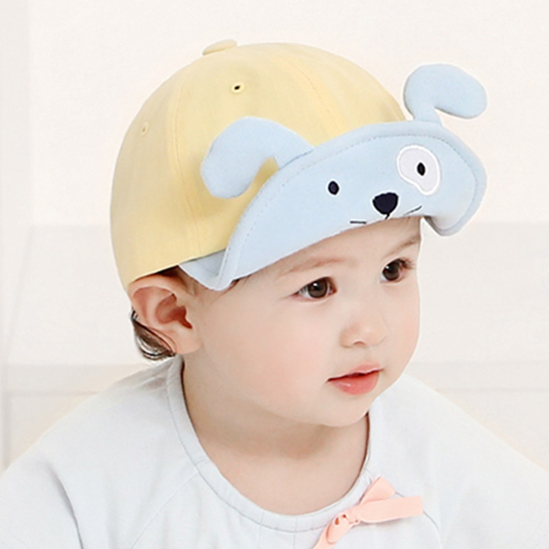 Korean baby hat spring and autumn baby children's peaked cap boys and girls sun visor sun protection cartoon cute super cute