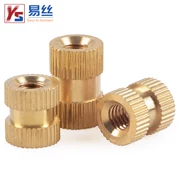 M3 đồng inlay knurled nut fastener tiêm vàng đúc nut nhúng các bộ phận nhúng m4 đồng nut khuyến mãi - Chốt