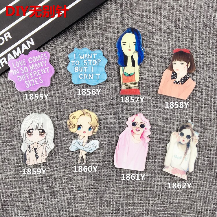 Broche femme en plexiglas - Ref 1176470 Image 7