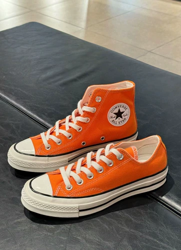 Converse 2024 Новый аутентичный оранжевый оранжевый и низкий гангстеры 1970 -х годов A11442c A11445c