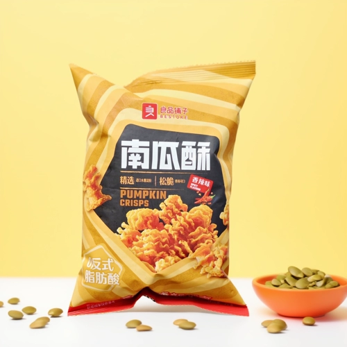 良品铺子 Тыква хрустящий пряный аромат 75 г тыквы хрустящий пищевой магазин. Ностальгические закуски