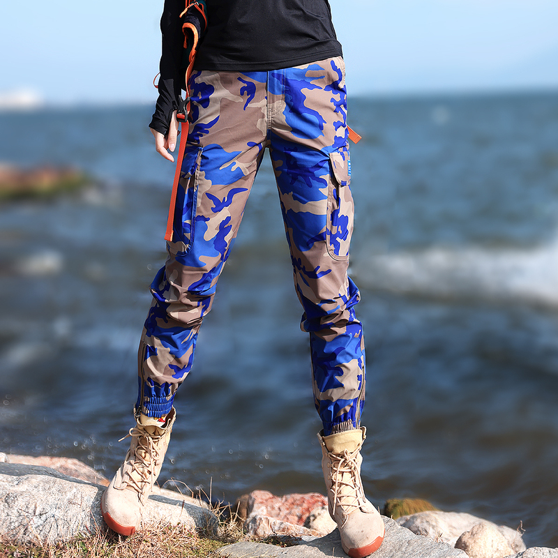 Xueqiu Island Outdoor Spring New Camouflage Color-Blocking Sports Quick-Drying Breathable Thin Slim-Fit Quick-Drying Pants for Men and Women
