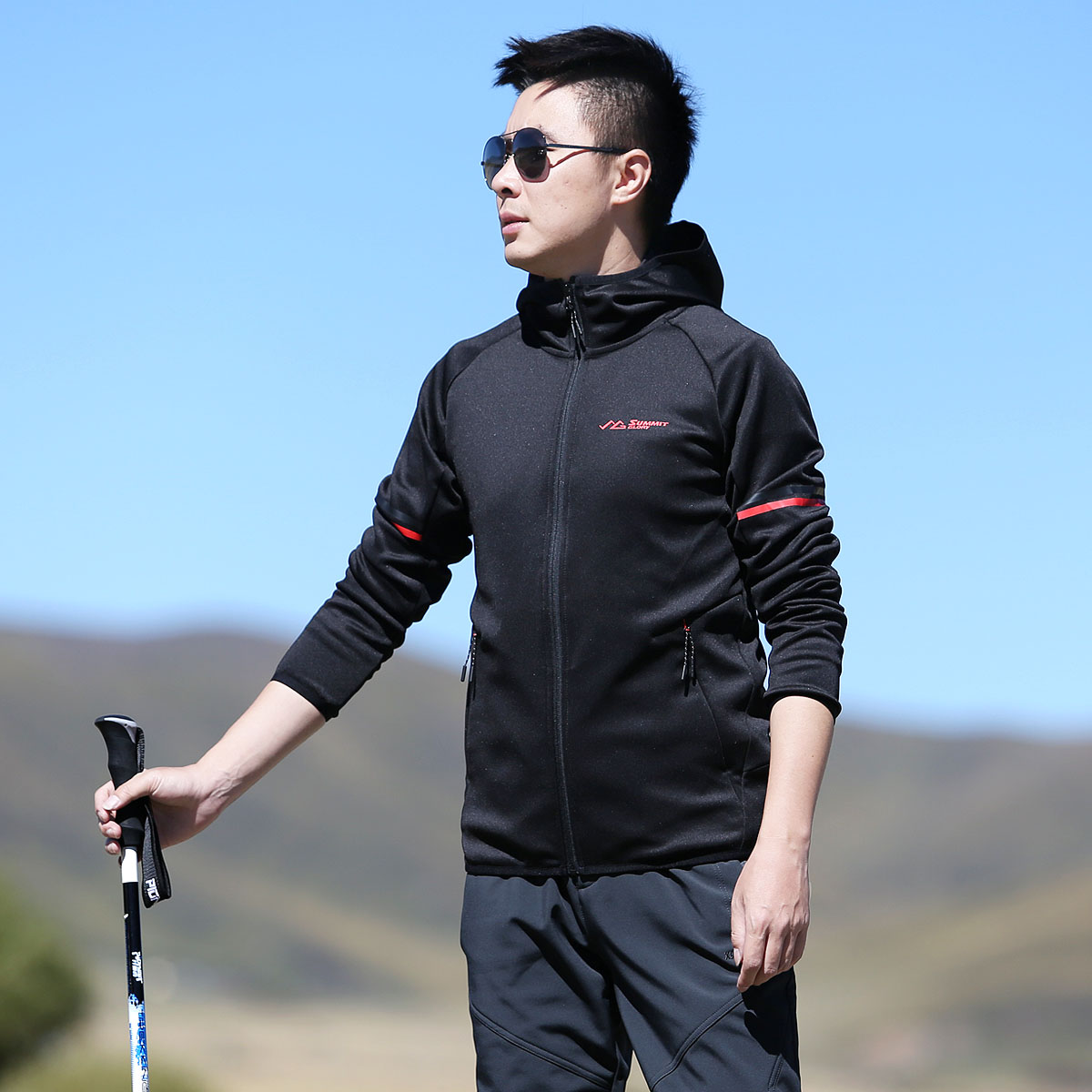 Xueqiu Island Outdoor Four Seasons Quick Dry Clothes Outdoor Sports Fitness Mountaineering Hiking Quick Dry Sports Long Sleeve Jacket Men