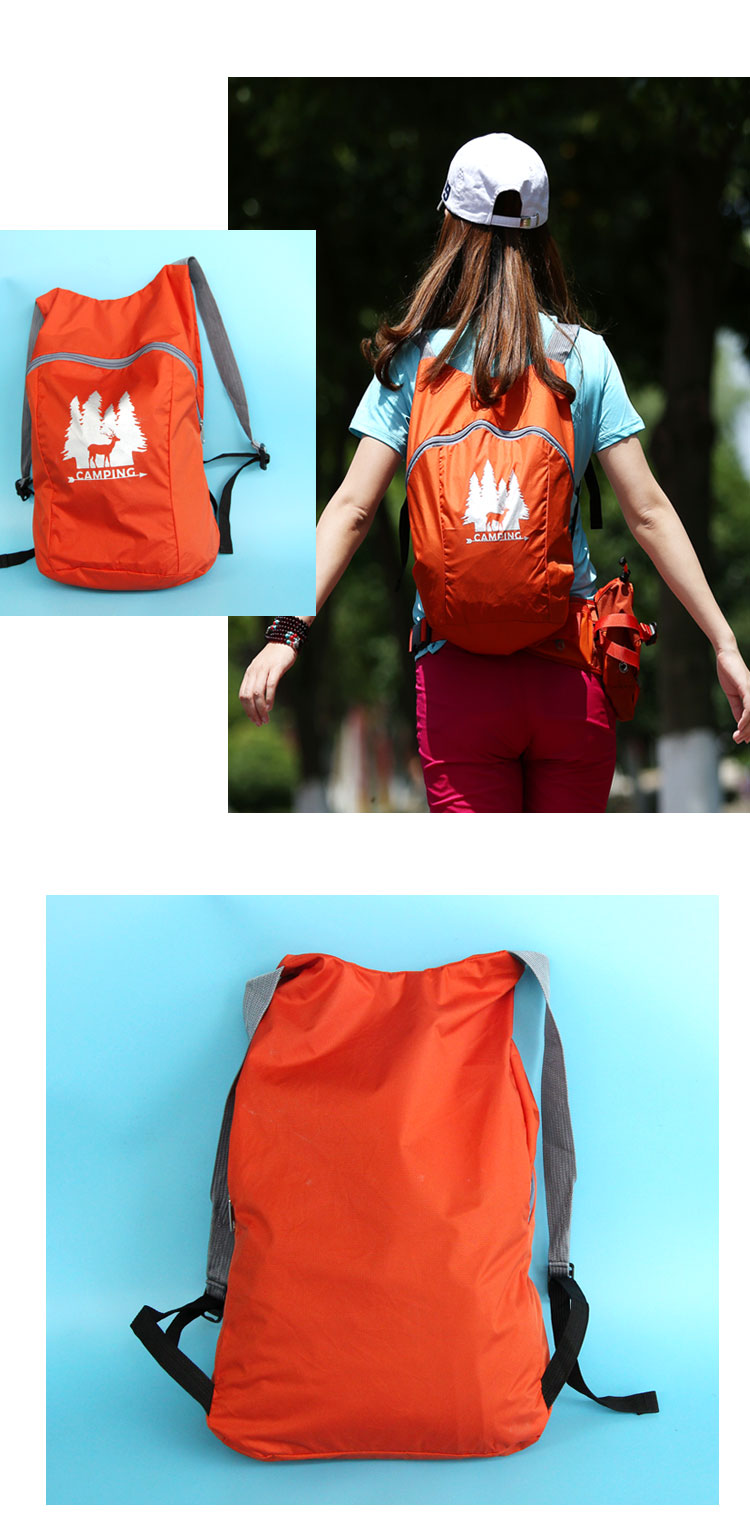 Tuyết Hill Đảo Ngoài Trời New Solid Color Skin Ba Lô Trọng Lượng Nhẹ Gấp Ba Lô Du Lịch Ngoài Trời Giải Trí Ba Lô balo hàn quốc