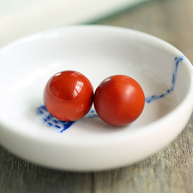 Natural raw mine scattered beads South red Manau single beads can be matched with text to play with big beads Yuanzhu Multi-treasure Play