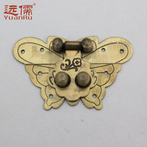 Yuanru copper sculpture Chinese antique jewelry box accessories Brass buckle Bronze box buckle YRD125