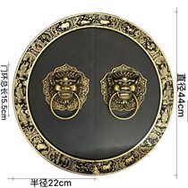 Yuanru bronze carving Chinese antique gate animal head disc decorative piece zodiac combination set No. 1 pure copper handle
