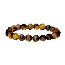 Chow Tai Sang Mens Bracelet Obsidian Tiger Eye Agate Couple Bracelet as a Chinese Valentines Day gift for girlfriend and boyfriend