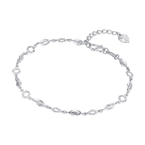 Zhou Taisheng pt950 platinum bracelet new style simple versatile and exquisite official gift for girlfriend on Chinese Valentines Day