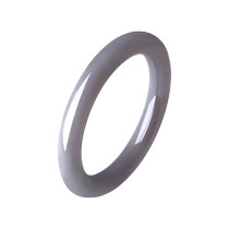 Zhou Taisheng natural Hetian jade smoke purple bracelet for women Mushan purple peace jade bracelet as a gift for mother and girlfriend