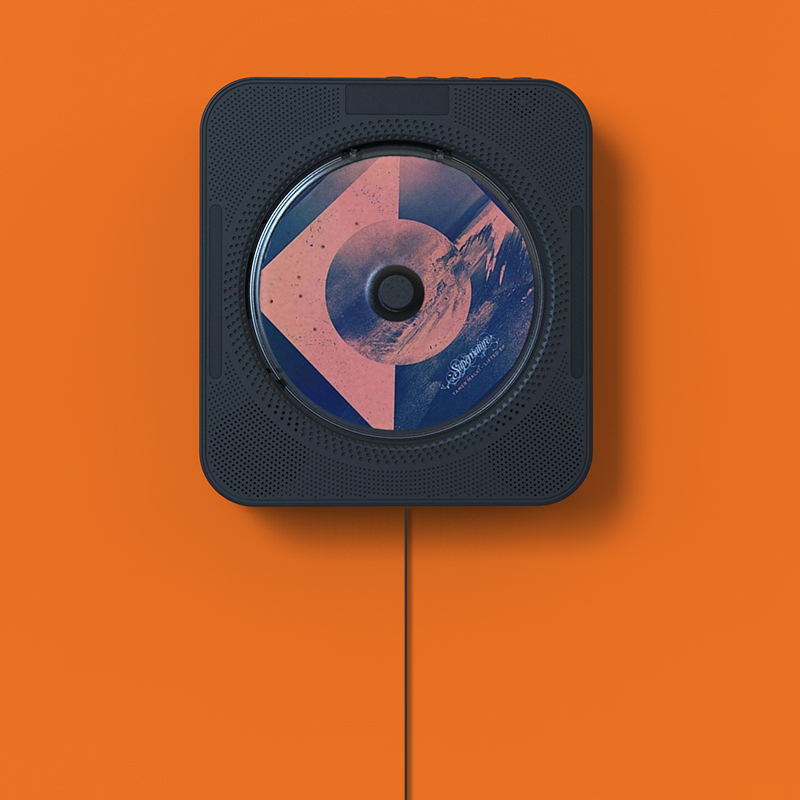 cd listen album player retro disc record wall mount bluetooth disc English ins same speaker player