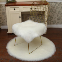 Plush hollow iron mesh mat with wool mesh-based main chair computer recreational chair mat mat fur blanket