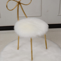 White wool butterfly chair cushion round chair dresser net red hair mat stool thickened mat mat