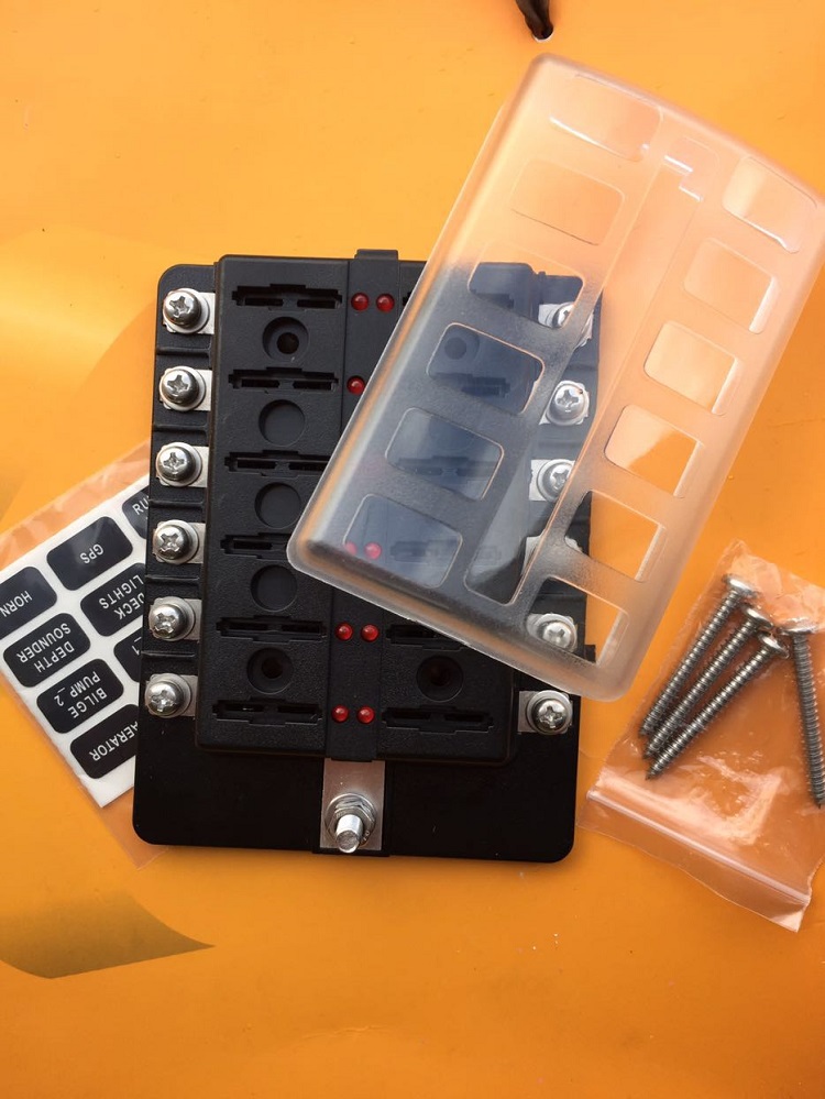 201-12LED12 road 10 road 8 road 6 road car fuse box car line fuse holder