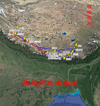 Tibet Ali South-South Line Self-Driving Navigation Route Ovi map track Evemap Pearl Peak Loifeng Zhuo Youfeng