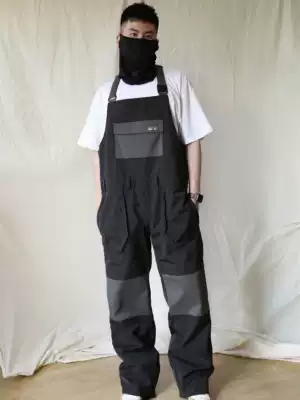 Highway original ski suit 2122 new men and women niche rubber waterproof Park flat flower veneer baby bag pants