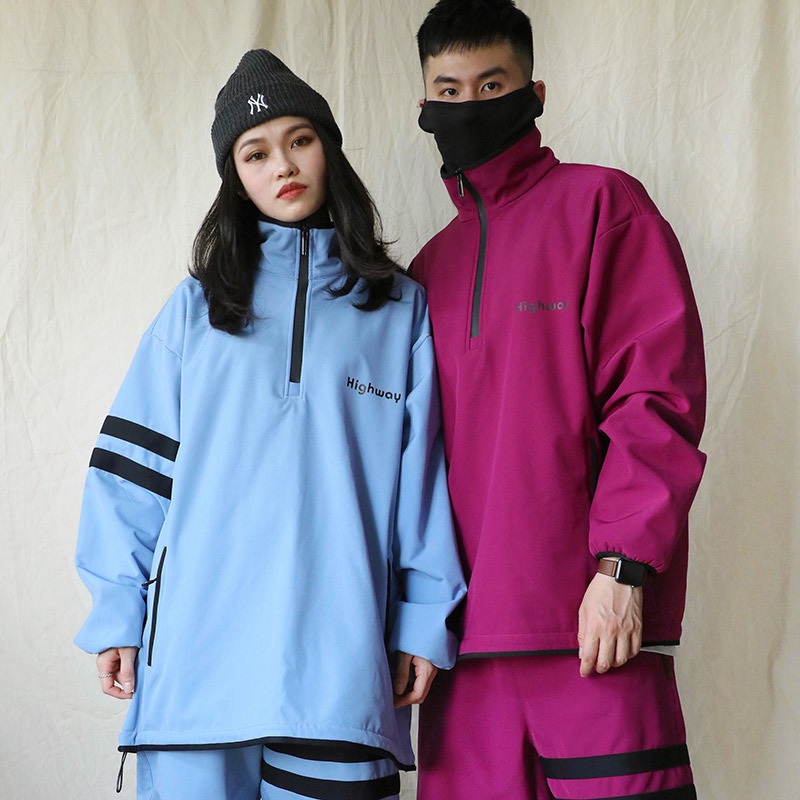 Highwayjr Original Ski Jacket, New Niche Waterproof Fleece-Lined Thick Parka Pullover Jacket