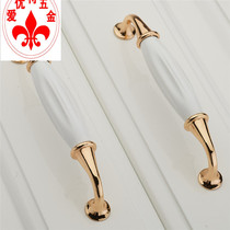 Eurostyle white porcelain ceramic handle modern field garden furniture drawer pull handle kitchen cabinet shoe cabinet door handle