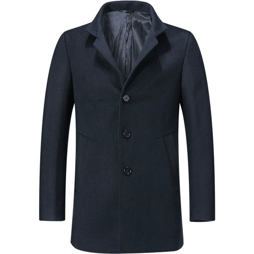 Septwolves, длинное модное мужское демисезонное шерстяное пальто для отдыха, куртка, средней длины