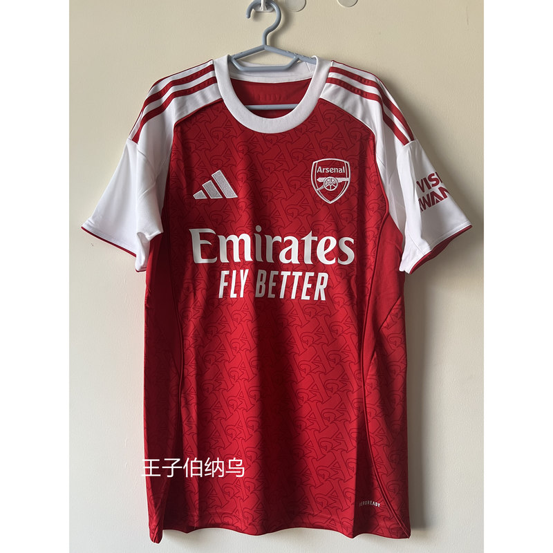 Arsenal's 25-26 Season Home Jersey, with Number 41 Rice and Other Printed Names, Ji9517