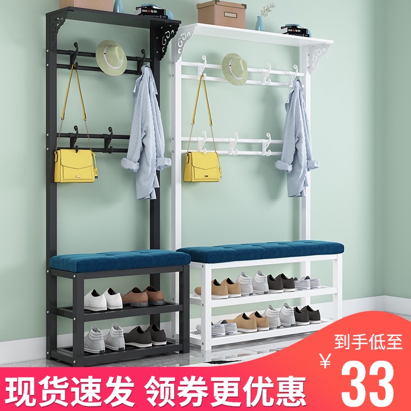 Door hanging bag rack simple coat rack floor iron hanging rack door hanger shoe cabinet into the home integrated shoe rack