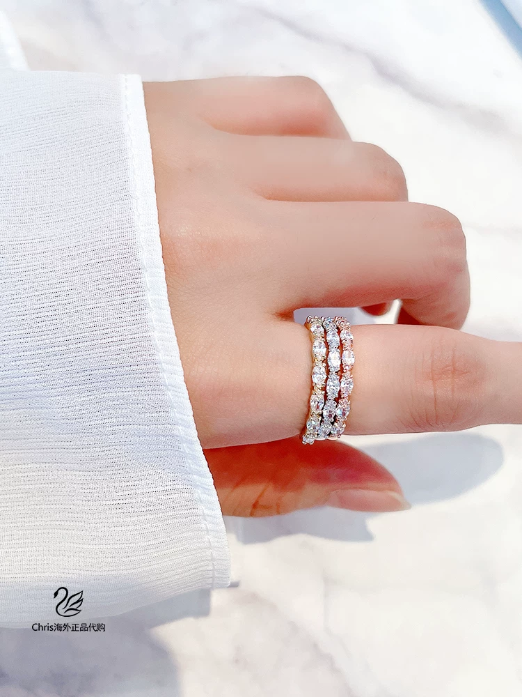 Сваровски, изысканное кольцо с кристаллом, стиль легкой роскоши, подарок на день рождения