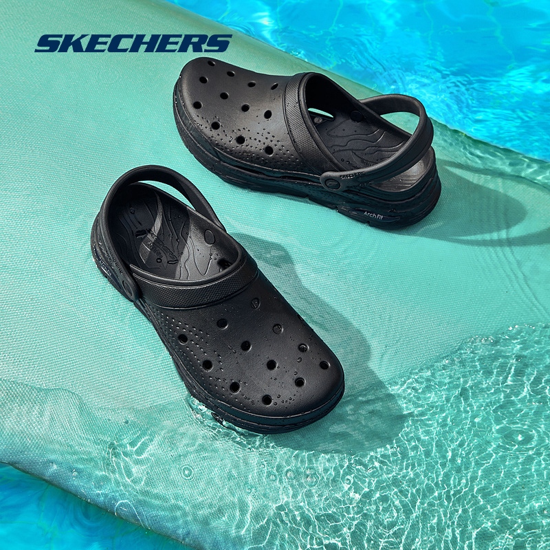 Skechers Men's Shoes New Arch Support Water-Resistant Clogs Slip-On Dual-Use Slippers 243160