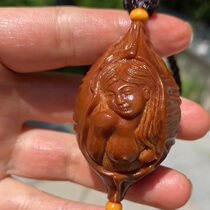 Soowork hand-carved olives nuclear monocultures Lotus Leaf Beauty single seed Nuclear sculptures Beauty Naked Female Monocultures