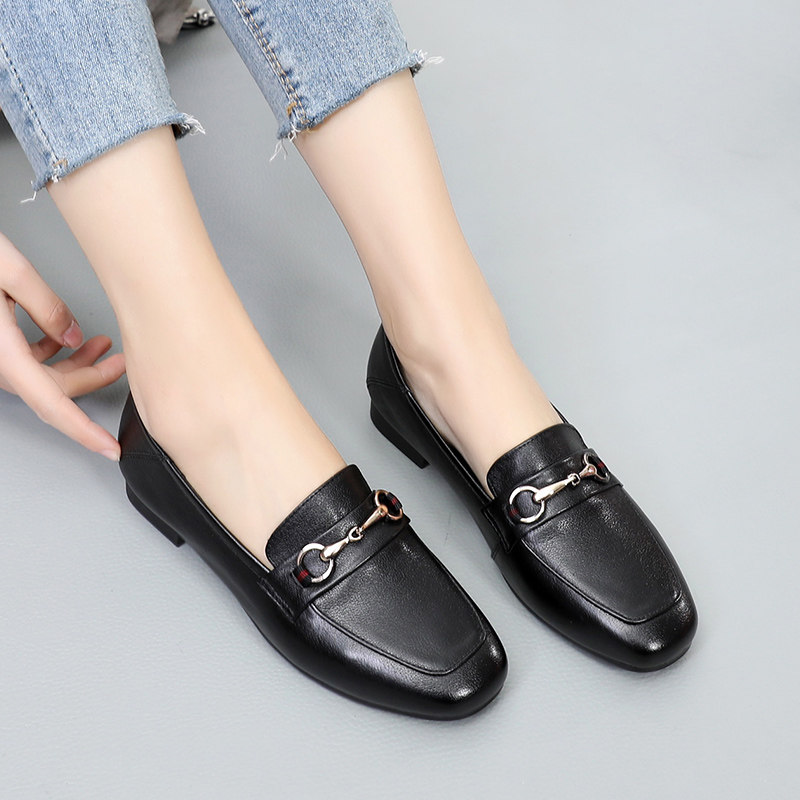 Shoes women's 2022 new spring flat shoes women's leather casual shoes comfortable soft loafer shoes Joker women's shoes